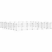 Vidaxl Petts Cage avec porte 28 panneaux 35x35 cm en acier noir - afbeelding 2