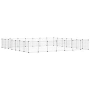 Vidaxl Petts Cage avec porte 28 panneaux 35x35 cm en acier noir - afbeelding 3
