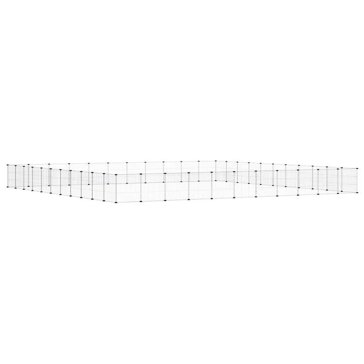 Vidaxl Petts Cage avec porte 44 panneaux 35x35 cm en acier noir