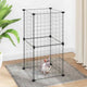 Cage Vidaxl pour animaux de compagnie avec 8 panneaux 35x35 cm en acier noir