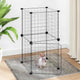 Vidaxl Petts Cage avec porte 8 panneaux 35x35 cm en acier noir