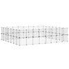 Cage pour animaux de compagnie vidaxl avec porte 60 panneaux 35x35 cm en acier noir
