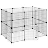 Cage Vidaxl animaux avec porte 20 panneaux 35x35 cm en acier noir