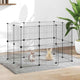 Cage Vidaxl animaux avec porte 20 panneaux 35x35 cm en acier noir