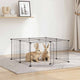 Vidaxl Petts Cage avec porte 12 panneaux 35x35 cm en acier noir