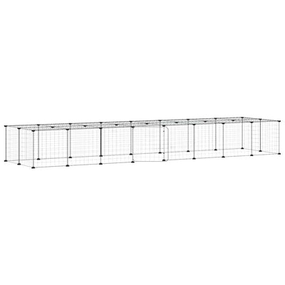 Vidaxl Cage d'animaux de compagnie avec porte 36 panneaux 35x35 cm en acier noir