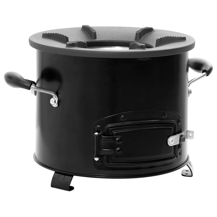 Vidaxl Camping Wood Poêle 36x26x22,5 cm Métal noir