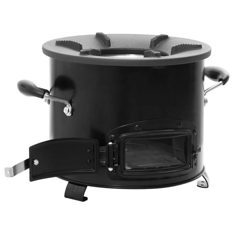 Vidaxl Camping Wood Poêle 36x26x22,5 cm Métal noir