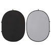 Vidaxl Background Screen Studio 2-en-1 ovale 200x150 cm noir