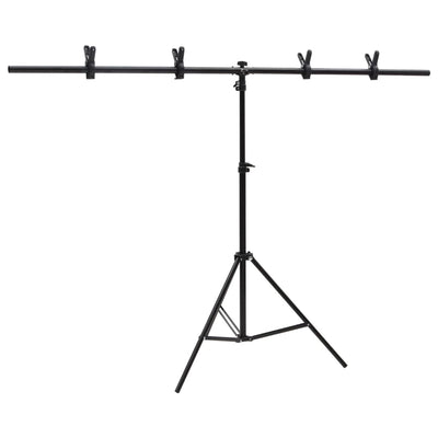 Vidaxl Fond Standard T-forme en T 151x60x (70-200) cm noir