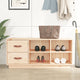 Vidaxl Shoes Bank 100x34x45 cm Pine solide