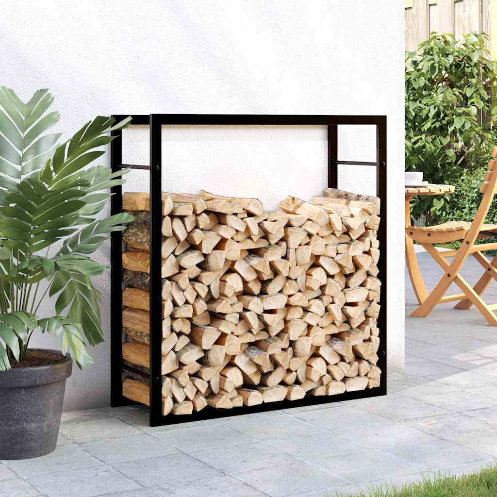 Viaxl foyer 80x28x86 cm en acier Mattzwart