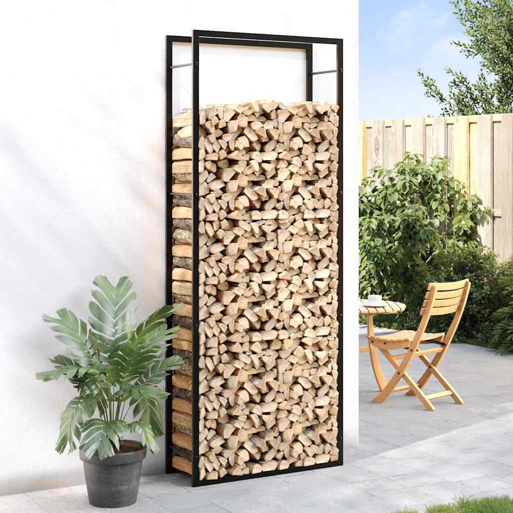 Fidaxl Fichette 80x28x222 cm en acier noir noir