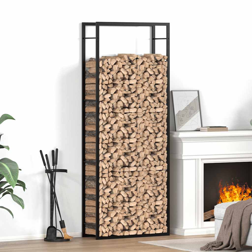 Fidaxl Fichette 80x28x222 cm en acier noir noir