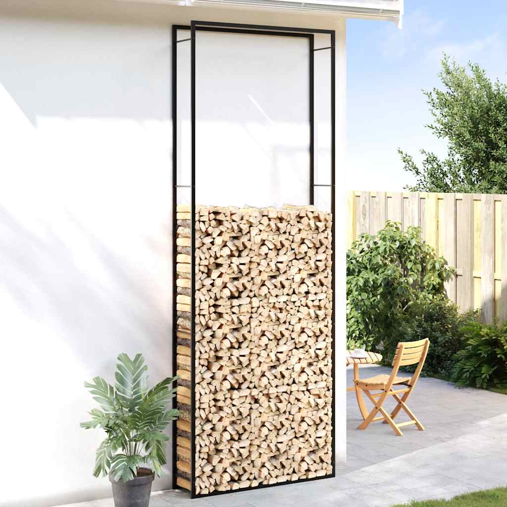 Viple de vidaxl 110x28x312 cm en acier mat noir