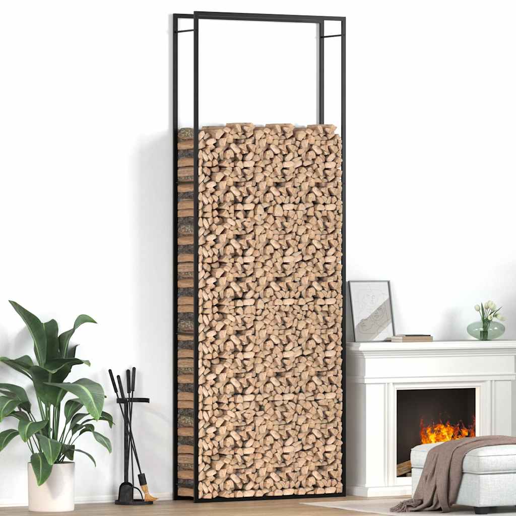 Viple de vidaxl 110x28x312 cm en acier mat noir