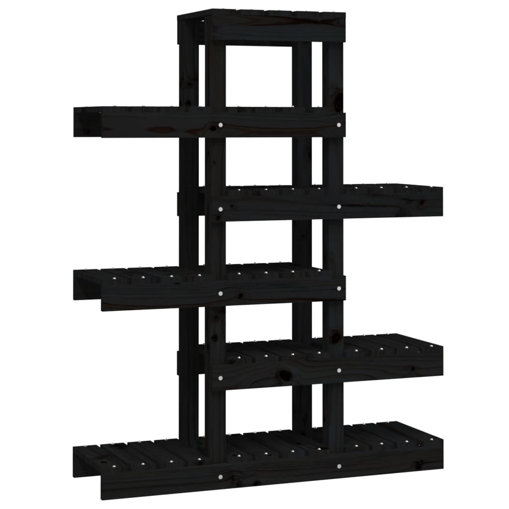 Norme de l'usine Vidaxl 85x25x109.5 cm Pine solide noir