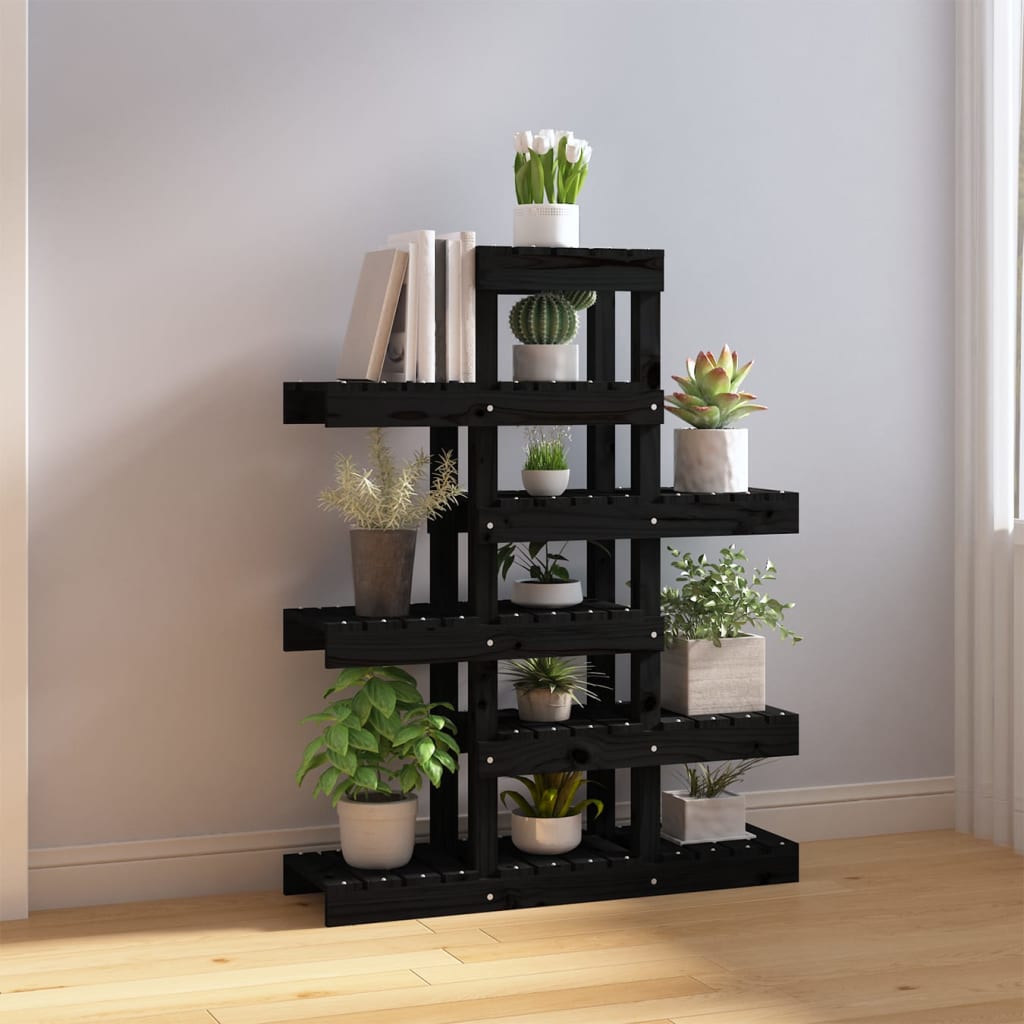 Norme de l'usine Vidaxl 85x25x109.5 cm Pine solide noir