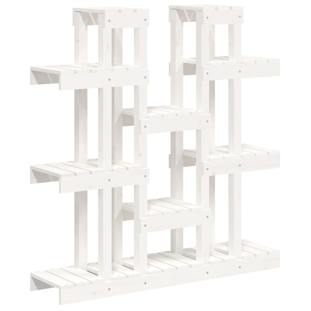 Vidaxx support pour plantes blanc 104,5x25x109,5 cm bois de pin massif