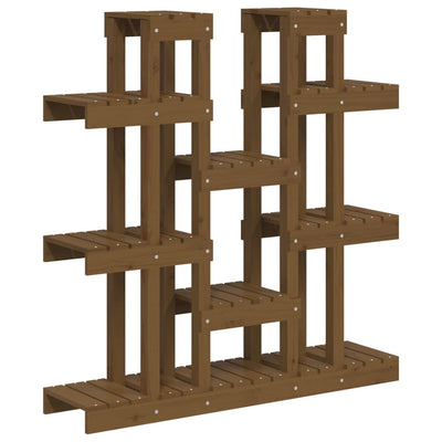 Norme de la plante Vidaxl 104.5x25x109.5 cm Brown de miel en bois de pin