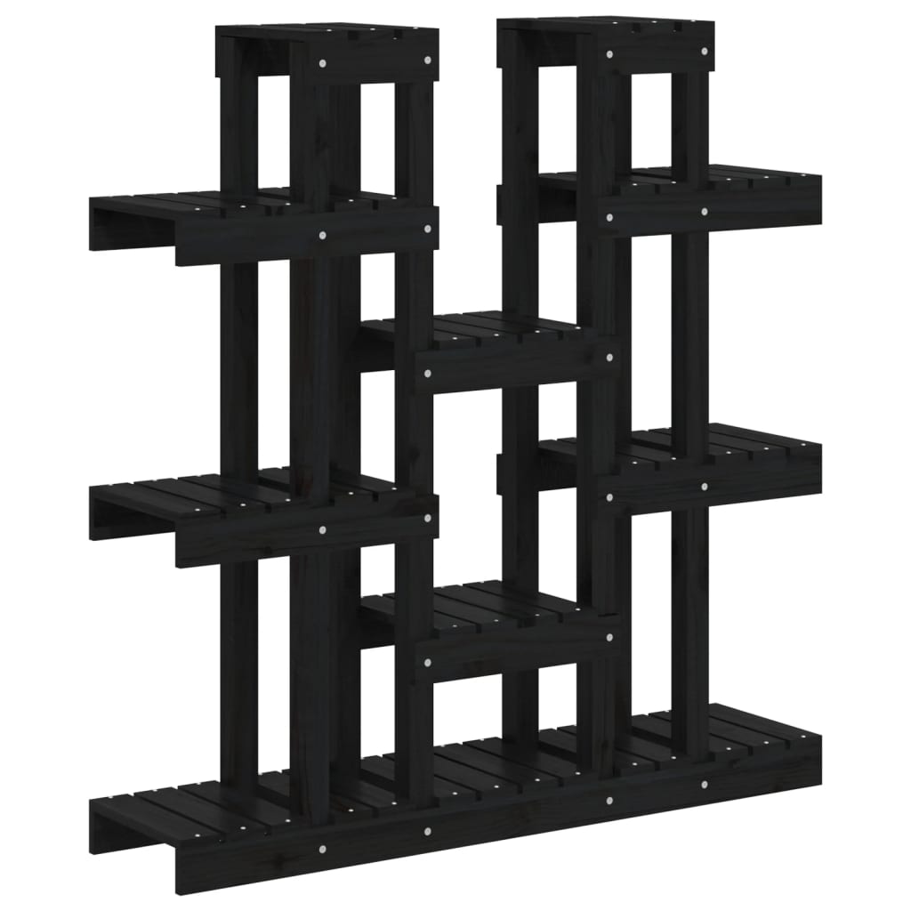 Norme de l'usine Vidaxl 104.5x25x109.5 cm Bois de pin massif noir