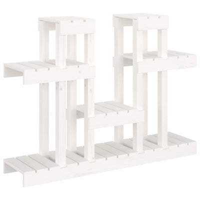 Vidaxx support pour plantes blanc 104,5x25x77,5 cm bois de pin massif