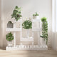 Vidaxx support pour plantes blanc 104,5x25x77,5 cm bois de pin massif
