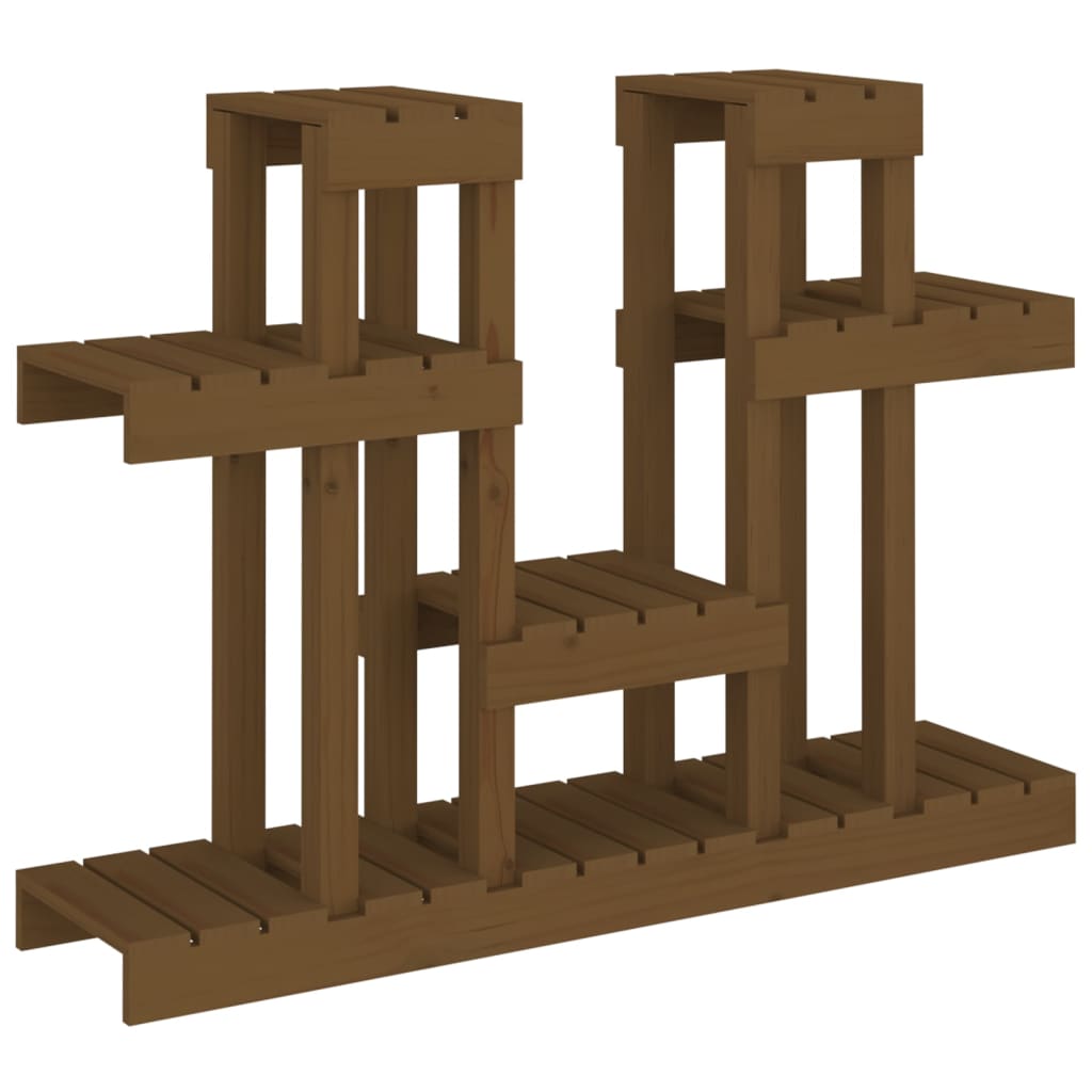 Norme de la plante Vidaxl 104.5x25x77.5 cm Pine solide Honey Brown