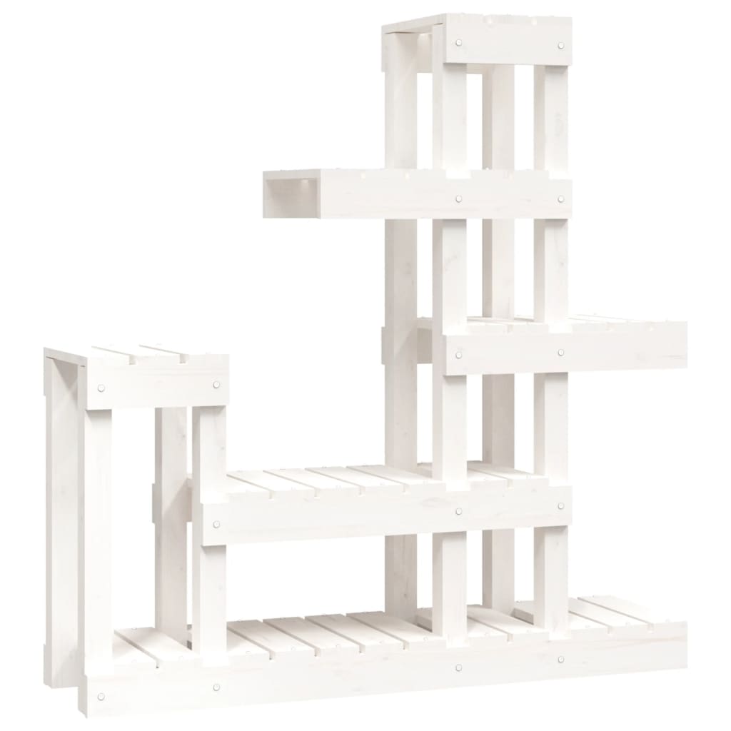 Vidaxx support pour plantes 92x25x97 cm bois de pin massif blanc
