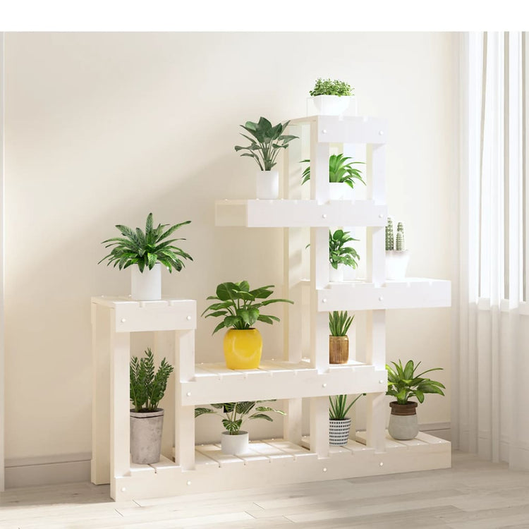 Vidaxx support pour plantes 92x25x97 cm bois de pin massif blanc