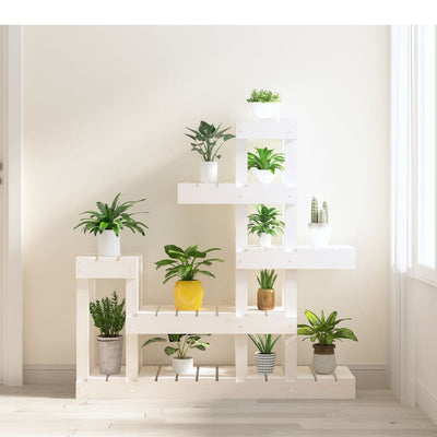 Vidaxx support pour plantes 92x25x97 cm bois de pin massif blanc