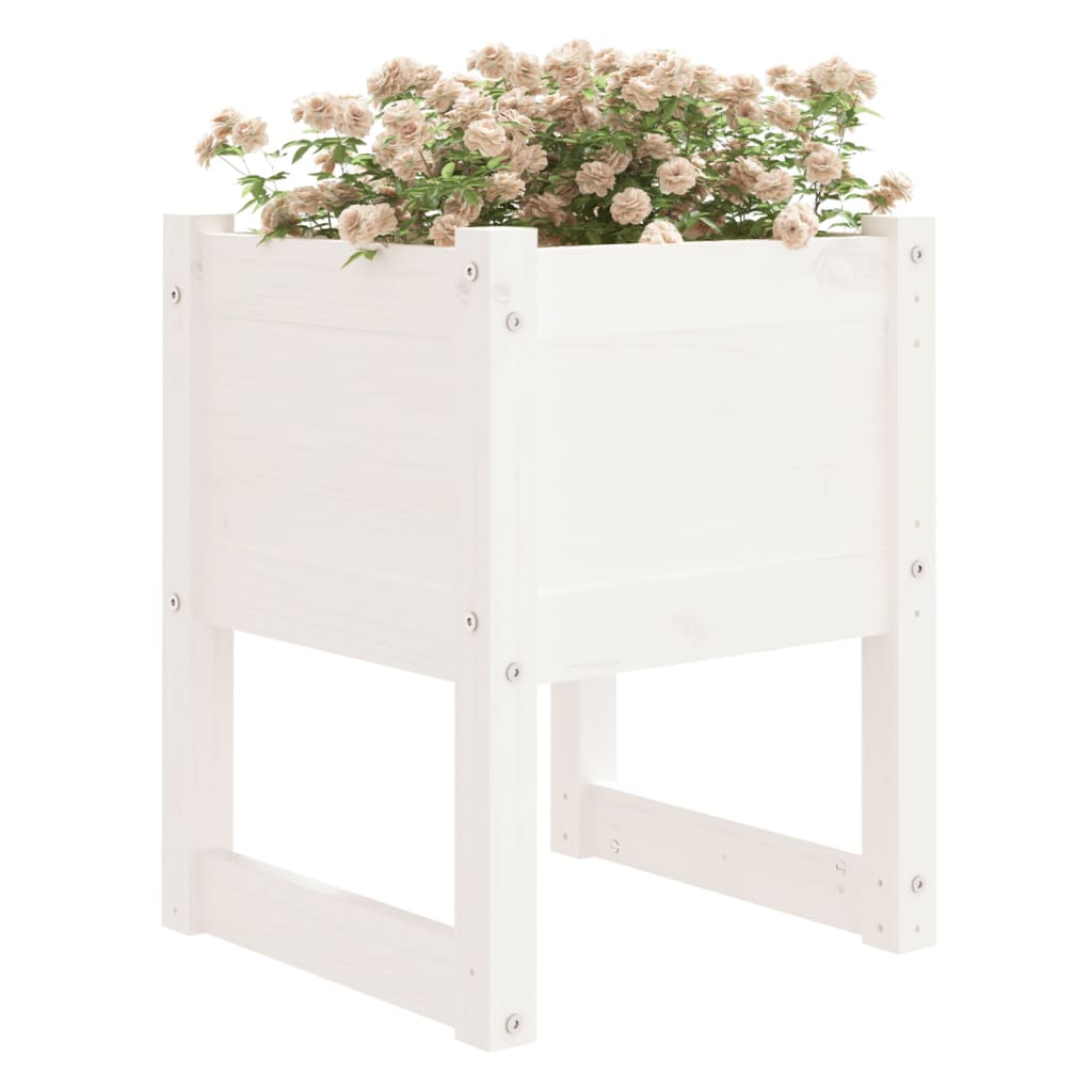 Vidaxl jardinière gros 40x40x52,5 cm de pin massif blanc
