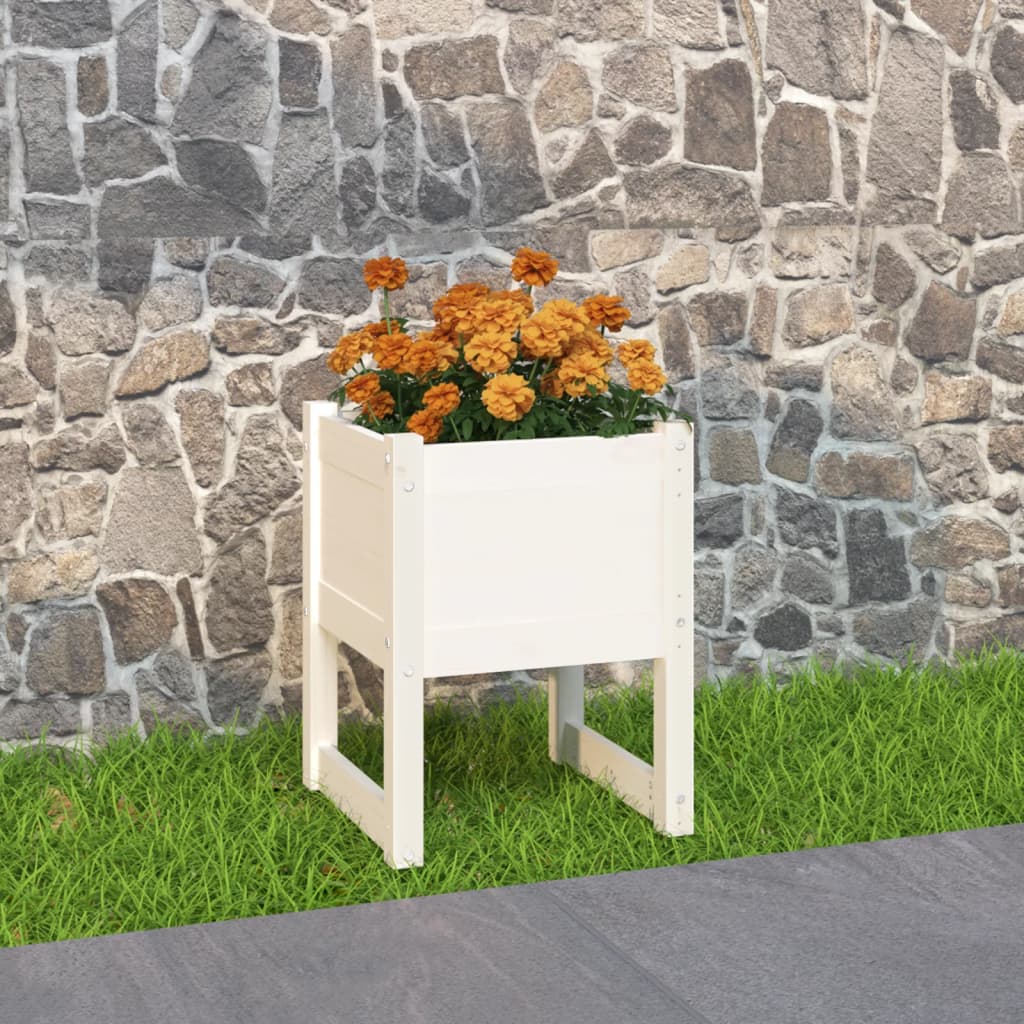 Vidaxl jardinière gros 40x40x52,5 cm de pin massif blanc