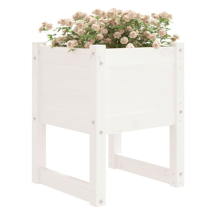Jardinières vidaxl 2 ST 40x40x52,5 cm Pine solide blanc