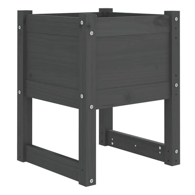 Boîte de planification de Vidaxl 40x40x52,5 cm Gris de pin solide