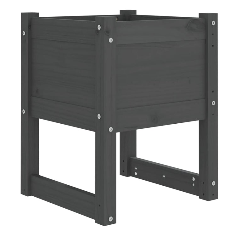 Boîte de planification de Vidaxl 40x40x52,5 cm Gris de pin solide