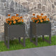 Jardinières Vidaxl 2 ST 40x40x52,5 cm Gris gris de pin massif
