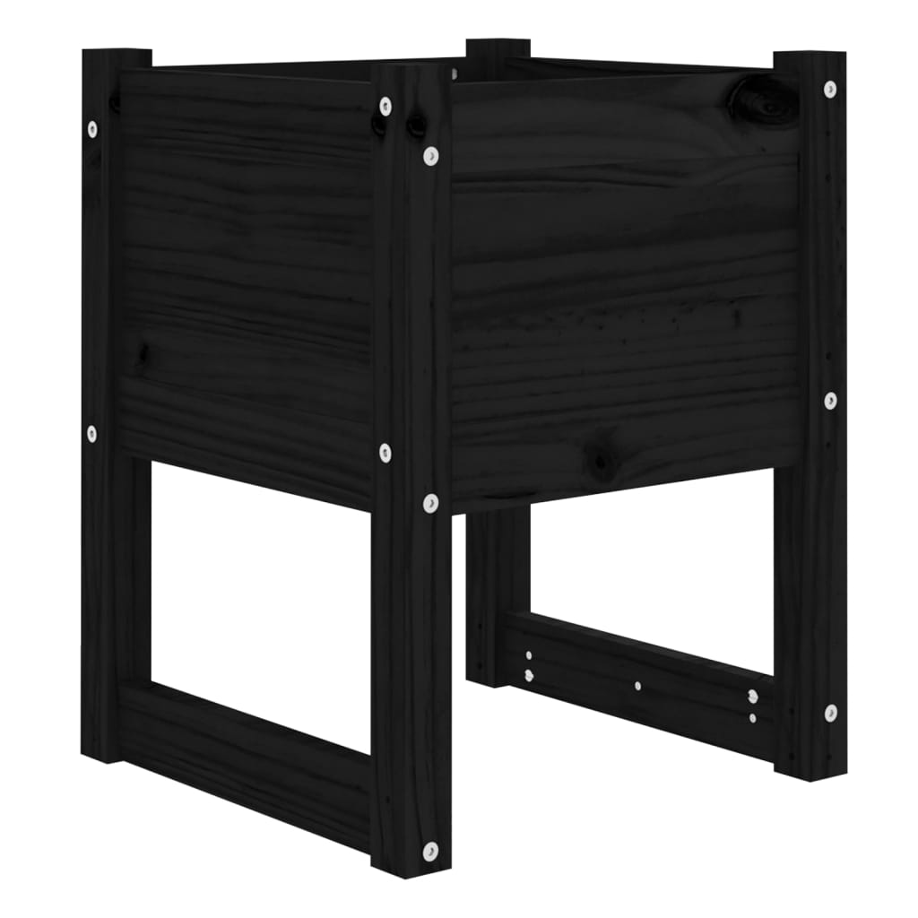 Vidaxl jardinière gros 40x40x52,5 cm de pin solide noir