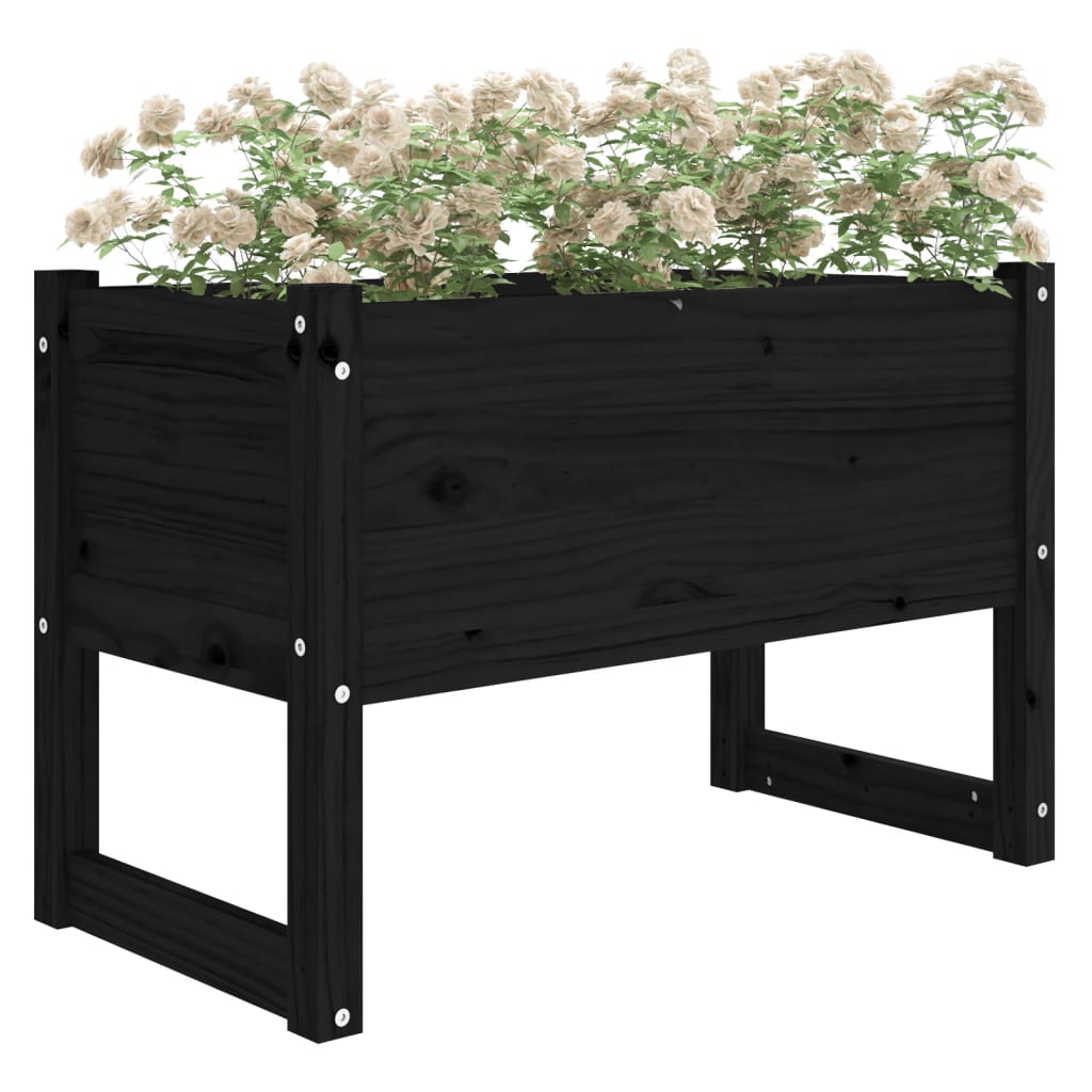 Vidaxl Planning Box 78x40x52 cm Pine solide noir