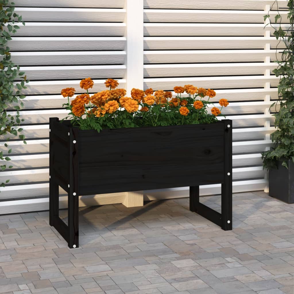 Vidaxl Planning Box 78x40x52 cm Pine solide noir