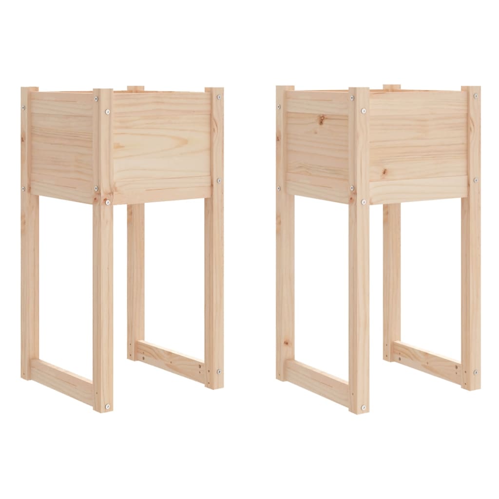 Jardinières Vidaxl 2 ST 40x40x81 cm Pine solide
