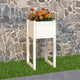 Boîte de planification Vidaxl 40x40x81 cm Pine solide blanc