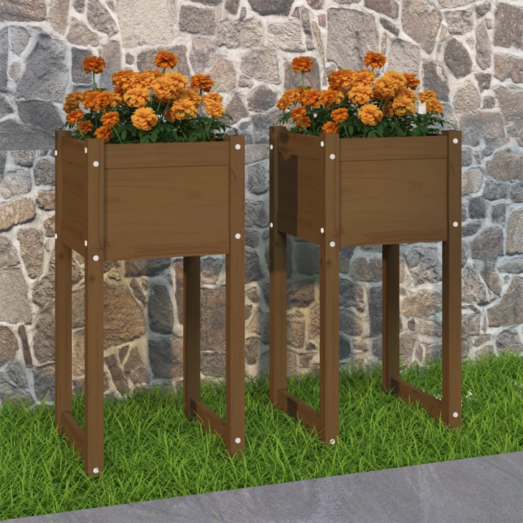 Jardinières vidaxl 2 st 40x40x81 cm