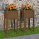 Jardinières vidaxl 2 st 40x40x81 cm