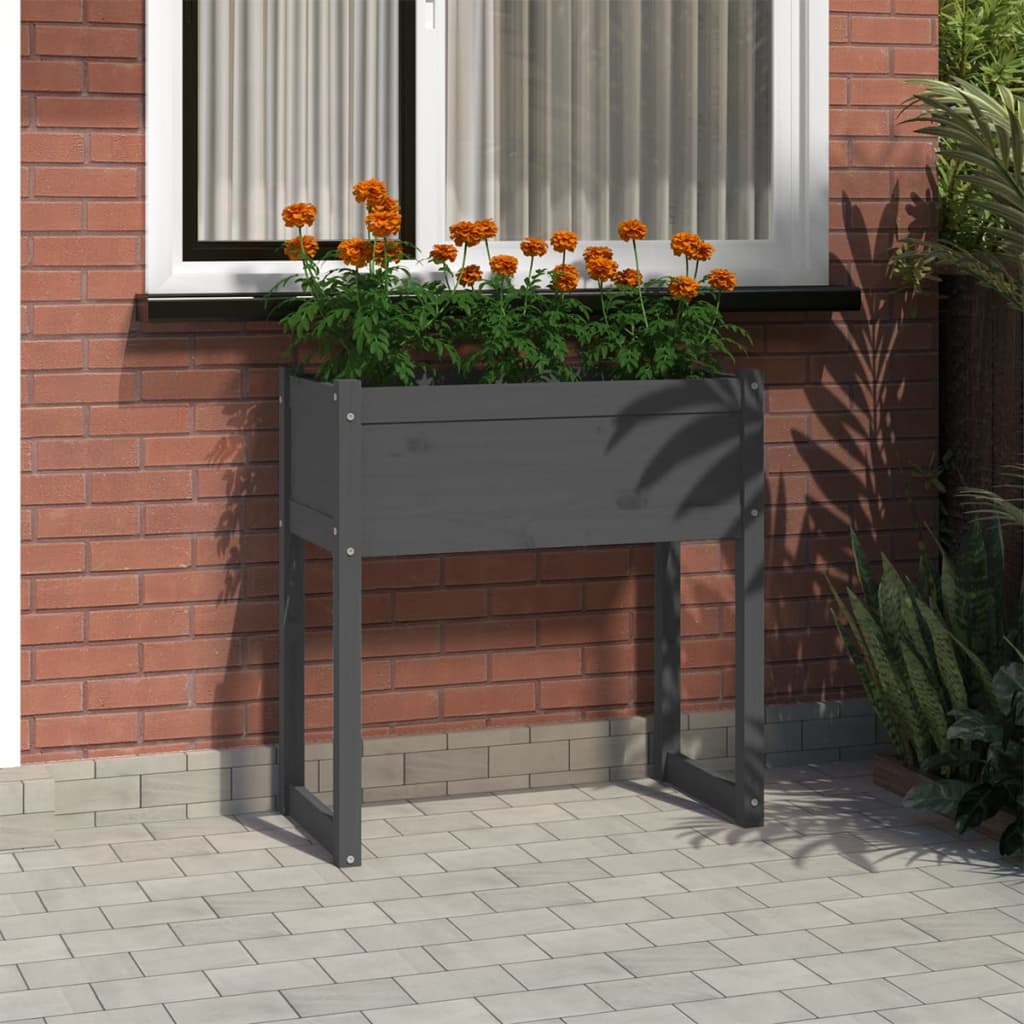 Boîte de planification Vidaxl 78x40x81 cm Green de pin solide