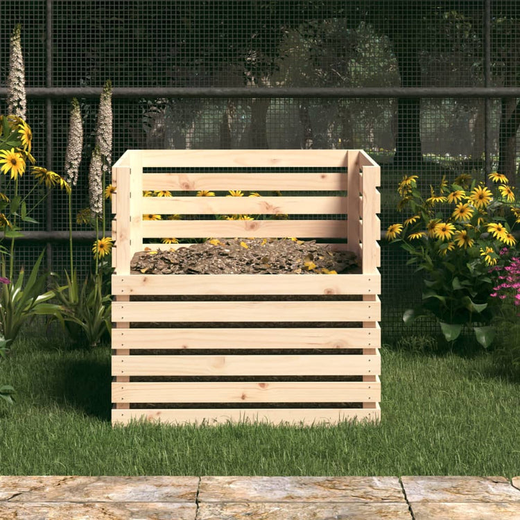 Vidaxx bac à compost 80x80x78 cm bois de pin massif