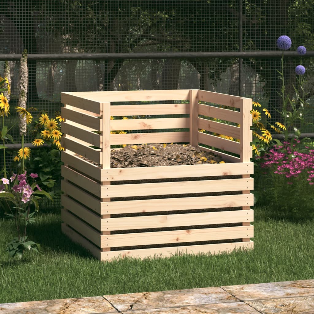 Vidaxx bac à compost 80x80x78 cm bois de pin massif