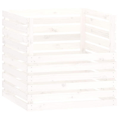 Vidaxl Compost bin 80x80x78 cm Pine solide blanc