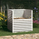 Vidaxl Compost bin 100x100x102 cm Pine solide blanc