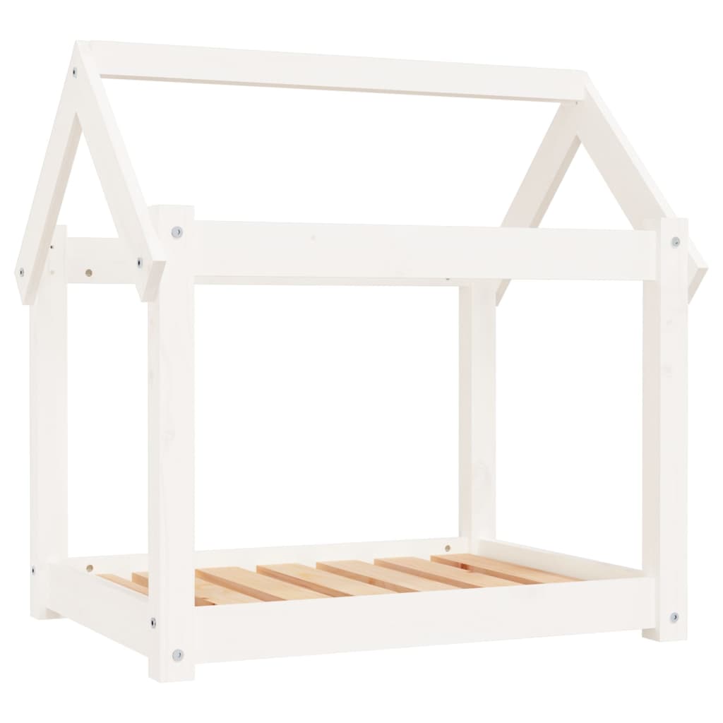 Lit de chien vidaxl 71x55x70 cm en pin massif blanc